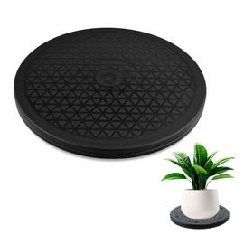 25 cm Rotating Platform, Turntable with Steel Ball Bearings, 360 Degree Rotating Turntable, Multi-Purpose Rotating Platform, Diamond Pattern Surface for TV, Monitor, Kitchen Appliances and Much More (Black)