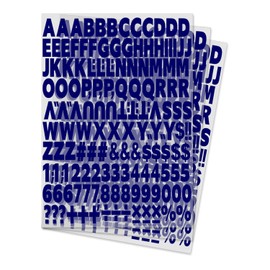 504 Piece 1 Inch Iron On Heat Transfer Letters and Numbers Alphabets Numbers Fabric Vinyl Letter DIY for Sport Jerseys T Shirts Clothes Slogan Printing Crafts Decoration (10 Color Optional) (Blue)