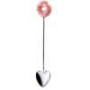 Takakuwa Metal Donut Heart Spoon, Pink 401611