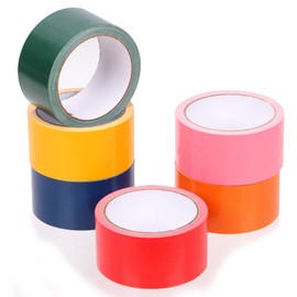Swpeet 6 Rolls 6 Colours 2 Inches x 11 Yards Long Waterproof Multi Purposes Bulk Rainbow Coloured Writeable Duct Tape Assortment Kit, Heavy Duty Tape No Residue Easy Tear by Hand