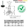 cyclingcolors 4 x Threaded Plugs Square Tube Adjustable Screw Foot