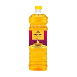 Satvik 900 Ml Pure Puja Oil for Diya & Lamps|Smokeless Pooja Oil Indian Diwali Festival Handmade Sesame Til/Gingelly/Oil for Puja Deepak Deepam|Daily Puja Items for Hawan/Havan Spritiual Occasions