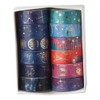 diyhub 12 Rolls Galaxy Purple Washi Tape,Gold Foil Washi Masking