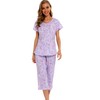 ENJOYNIGHT Womens Pajama Sets Cotton Summer Pjs Tops with Capri