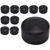 SKIR'CO (10 pcs) Fence Post Caps, Round 60 mm Black