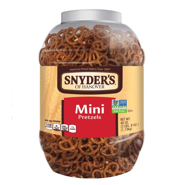 Snyder's of Hanover Mini Pretzels, 40 Ounce Canister