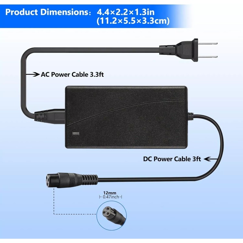 RXQMXG 24V 2A AC Adapter for Razor MX350 Dirt Rocket