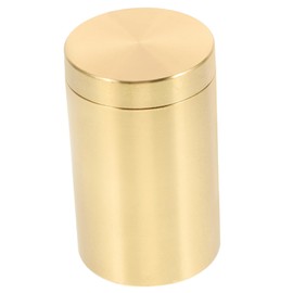 Luxshiny 1pc Brass Tea Fruit Sealing Gold Nuts Small Tea Canisters Serving Coffee Storage Bottle Sealed Leakproof Holder Candy Pasta Storage Case Air Jar Food Storage Can Spices Leaf
