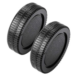 Fotover Micro 4/3 Body Cap and Lens Rear Cap Cover Replacement Set for Olympus/Panasonic M4/3 Cameras and Lens,2 Sets