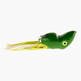 Scum Frog Southern Lure Scum Frog Popper Topwater Bass Fishing Hollow Body Frog Lure with Weedless Hooks, Green, 0