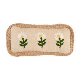 Mud Pie Three Floral Embroidered Pillow