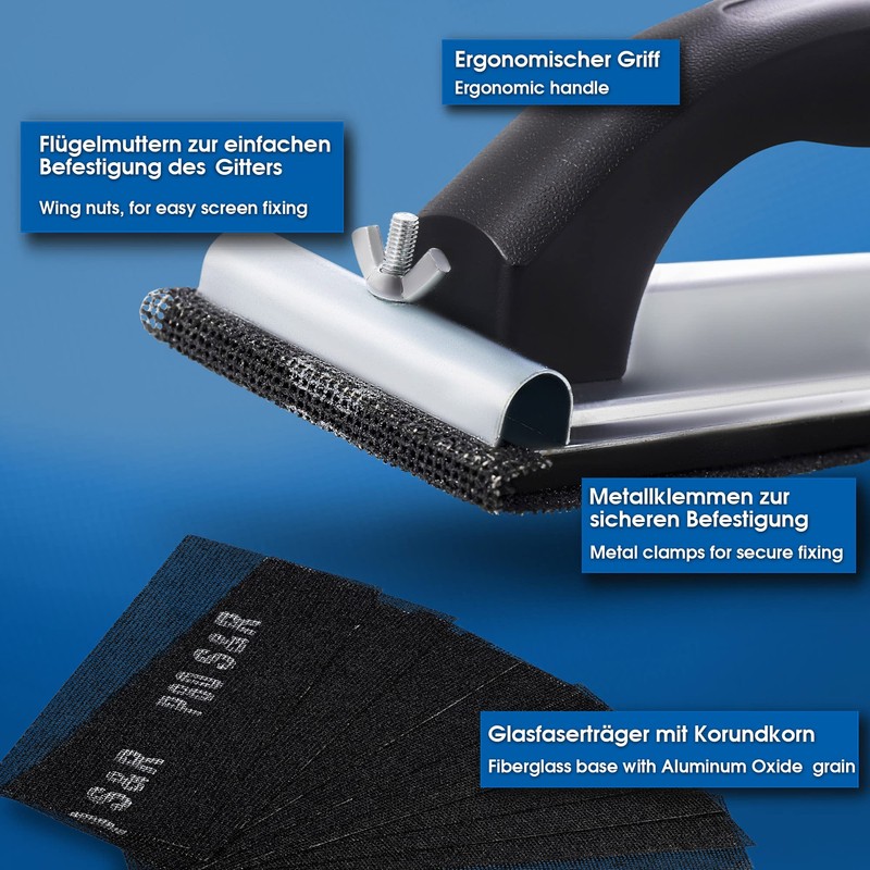 S&R Drywall Sanding Mesh Set, 30 Grid Cloth Sanding Sheets