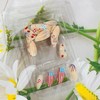 FOXIIU Press on Nails Independence Day Glossy Full Cover Acrylic