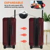 Verdi Hardside 24 Inch Luggage with Spinner Wheels Lightweight Expandable