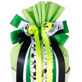 BOFUNX School Cone Bow Green School Cone Bow Football Sugar Bag Bow for Boys - 60 x 20 cm Bow School Cone Sugar Bag Decoration First Day of School Decoration