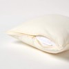 HOMESCAPES Cream Organic Cotton Euro Size Pillowcase 40 x 40