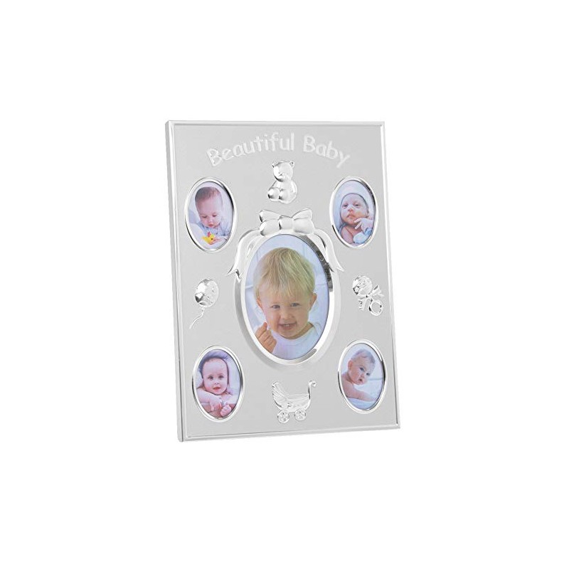 Lesser & Pavey Silver Beautiful Baby Multi Photo Frame -