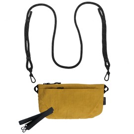 vadoworld Small Crossbody Bag, Lightweight Sacoche Bag with Zipper Closure, Portable Nylon Sling Bag with Adjustable Strap and Multi-Pockets, Phone Bag for Plane Travel (L, Yellow)