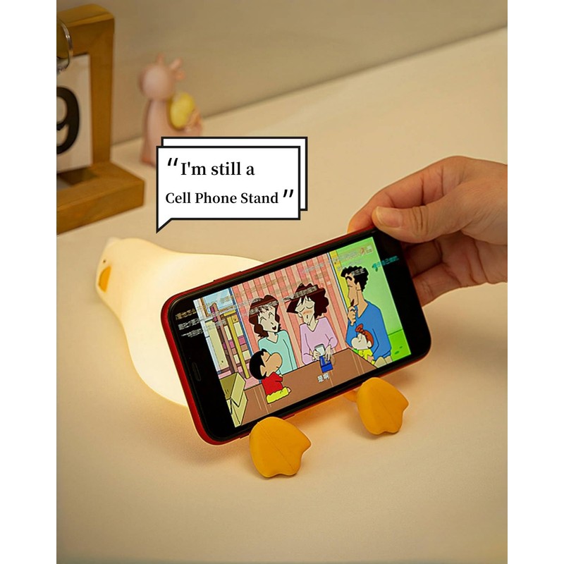 Daixinde Lying Flat Duck Night Light, Squishy Duck Lamp with