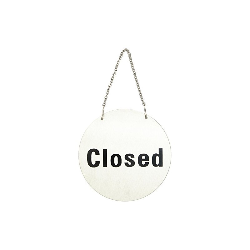 Stalwart U065 Stainless Steel Door Sign - Open and Closed