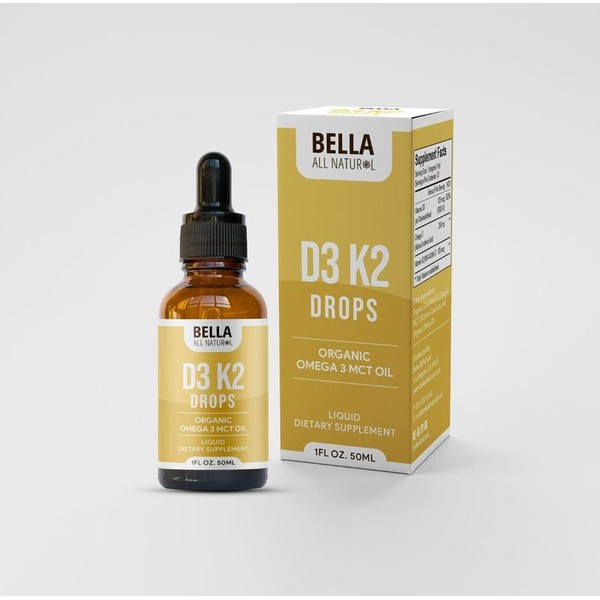 Bella All Natural D3 K2 Drops Organic Omega 3 MCT