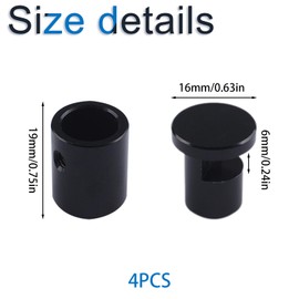 INCREWAY Black Sign Standoff Clamp, 4PCS Advertising Clip Aluminium Alloy Wall Standoff Mounts Glass Holder for Sign Displays