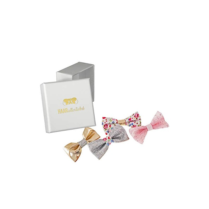 HAARallerliebst 4 Hair Clips with Bows (5 cm | 4