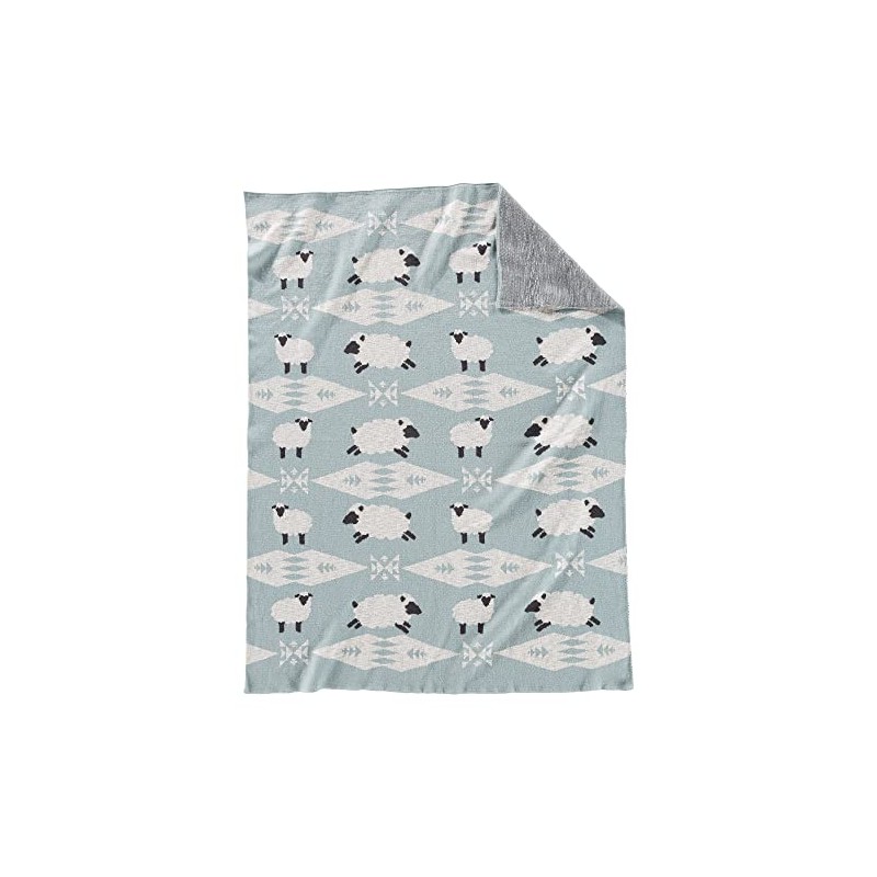 Pendleton オーガニックコットンニットベビーブランケット ビーニー付き 羊の夢