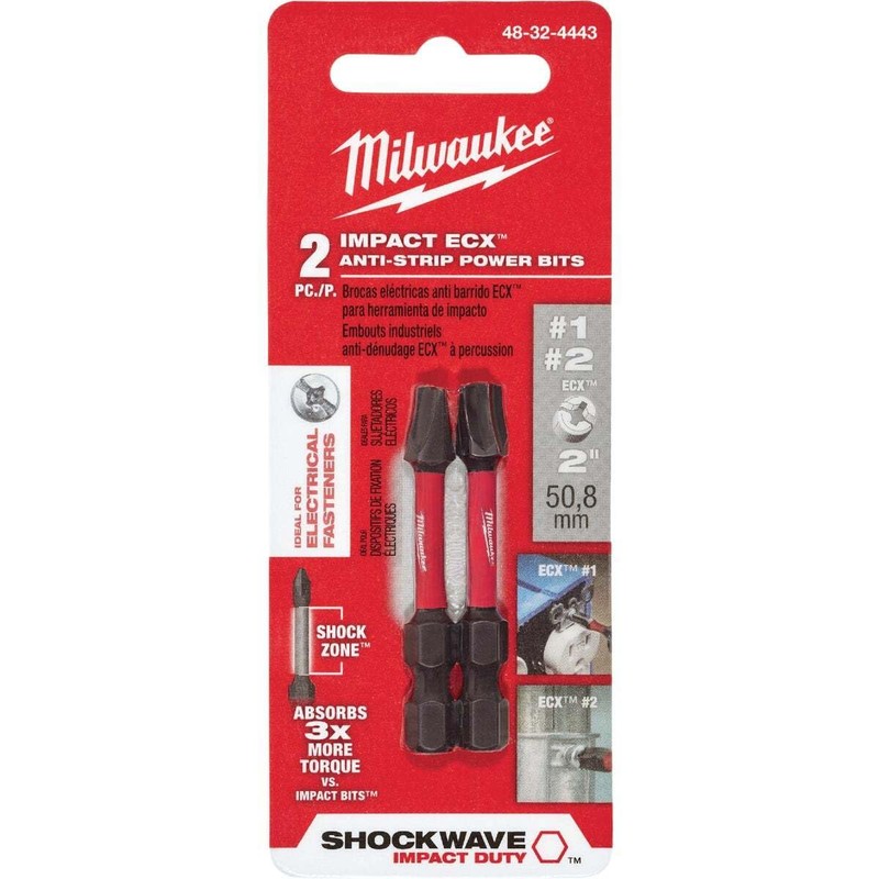 MILWAUKEE ELEC TOOL 48-32-4443 2" Ecx PWR Bit Combo
