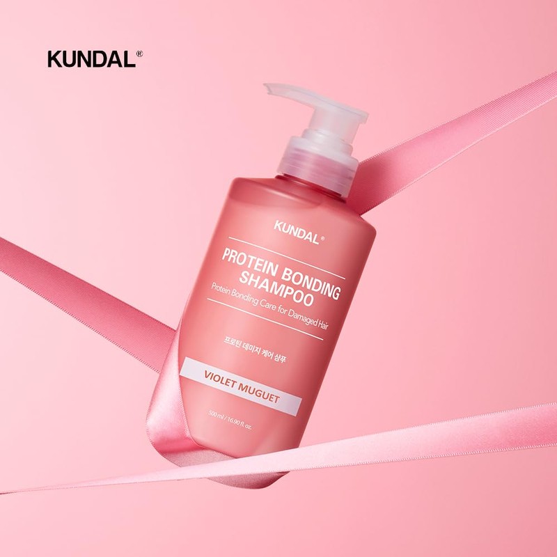 [KUNDAL]プロテインダメージケアシャンプー#バイオレットミュゲ Protein Bonding Shampoo 500ml #Violet Muguet