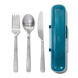 OXO 굿 그립 케이스가 있는 식기 준비 및 이동 도구 [Teal] OXO Good Grips Utensil Prep and Travel Tool with Case [Teal]