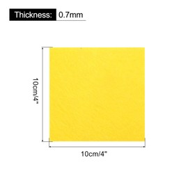 PATIKIL Soft Felt Sheets Fabric Craft Sheets Light Yellow 4 Inch x 4 Inch for DIY, Hobby, Decoration Pack of 42