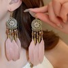 Feather Earrings for Women Boho Dream Catcher Dangling Bohemian Style