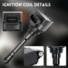 UF659 Ignition Coil and 91215 Spark Plugs Compatible with Nissan