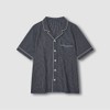 JAJU [JAJU] Men's Cotton Rayon Seersucker 3/4 Sleeve Pajama Set_Light