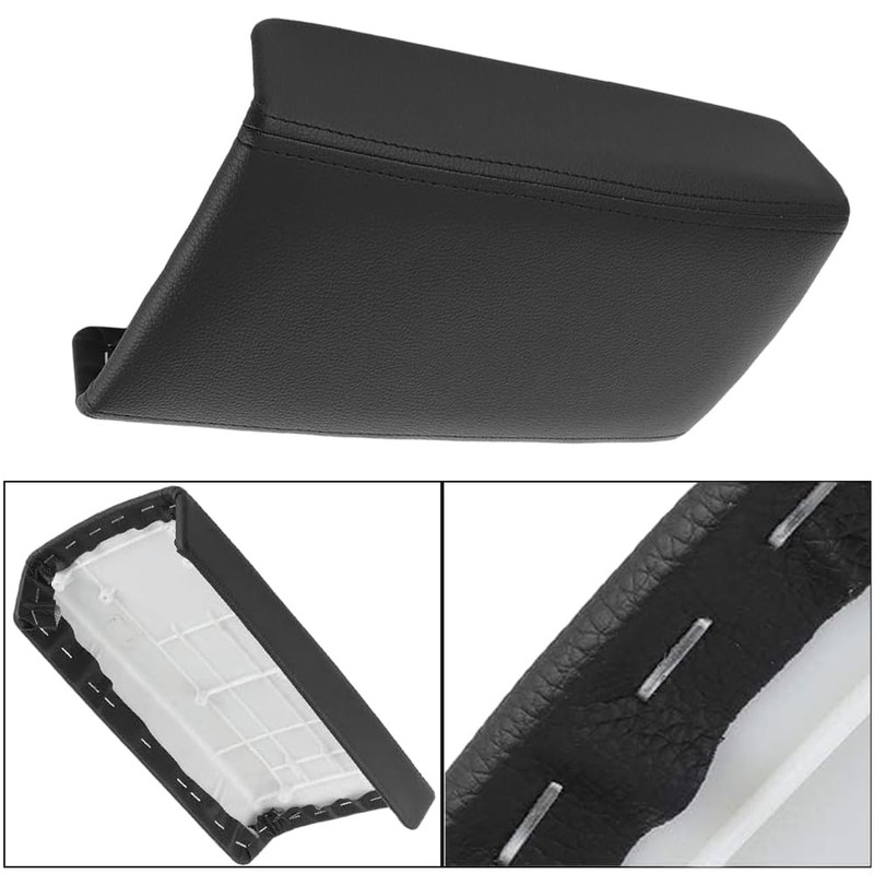 KACEPAR Auto Center Console Armrest Box Cover, Leather Armrest Lid,