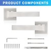 Probrico Passage Door Handles Satin Nickel Handles Lever On Square