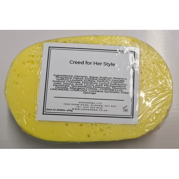 Creed for her soap Filled Sponge 90g About 12 Washes