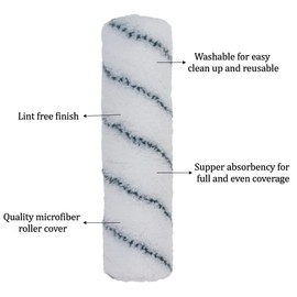 Paint Roller Covers, 4 Pack. 9" Roller Sleeves, DIY Covers for Paint Rollers, Naps for Paint Roller Brush, Home Painting Supplies, Nap for Roller Frame, Covers for Paint Roller. (4 Pack)