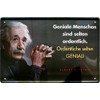 Blechschilder Decorative Metal Sign With Albert Einstein Quote, 20 x
