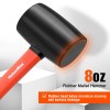 ValueMax 8oz Rubber Mallet Hammer Fiberglass Handle Double-Faced Soft Mallet
