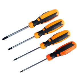 Uacen 4-Piece Tri Wings Screwdriver Y00 (2.0 mm) Y0 (3.0 mm) Y1 (4.0 mm) Y2 (4.0 mm) Multifunctional Magnetic Y Screwdriver Set, Orange