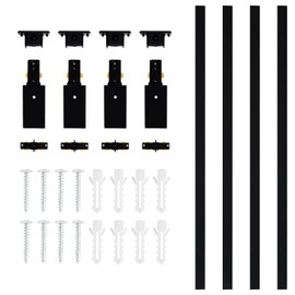 VANoopee H Track Lighting Rails Kit, 13FT H Type Rails Black With End Caps and Live End Feed Connector, Compatible With Single Circuit 120V H Style System, for LED Lighting Heads