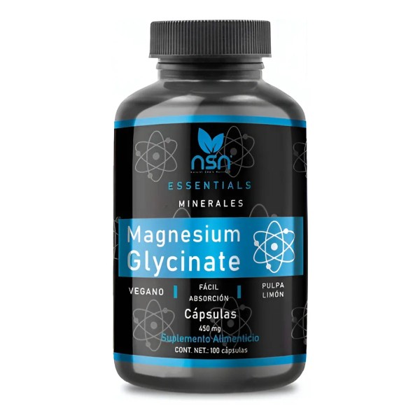 Glicinato de Magnesio Quelado 450mg NSN Con Pulpa de Limón