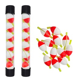 Aventik Strike Indicator Hand Tied Floating Fly Fishing Nymphs & Dry Fly 12 pc Each Style Strike Indicator Fly Fishing (Semi red and White, S)