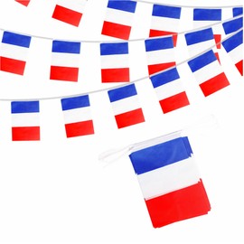 French Flags Bunting France Bunting Oly 2024 Decorations 10m 30 Flags, French Flags Banner French Bunting for Oly 2024 Sports Football Events National Day Party Decorations