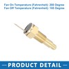 A ABSOPRO Car Engine Fan Thermostat Sensor Earth Switch 1/8