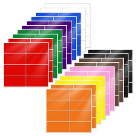 YIKIADA 10 Colour Rectangular Sticky Sticker 1.5 × 0.7 Inch Colour Coded Write on Labels for Office School Home 160 Pieces Per Pack