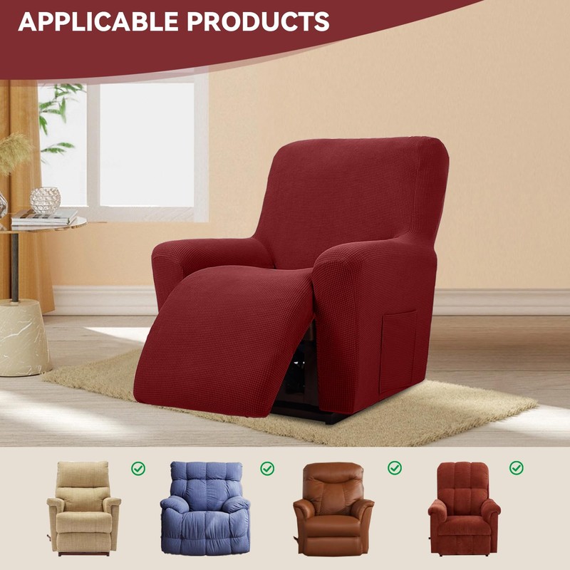 Cupuamon Recliner Chair Covers,Lazy Boy Recliner Covers Stretch Reclining Covers