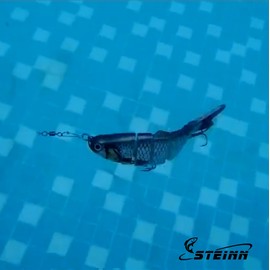 Steinn Pike Perch Bait Set Artificial Bait 3 Pieces in Box Fishing Bait for Predator Fishing Wobbler Multi-piece with Joint for Realistic Running (Colour 2)